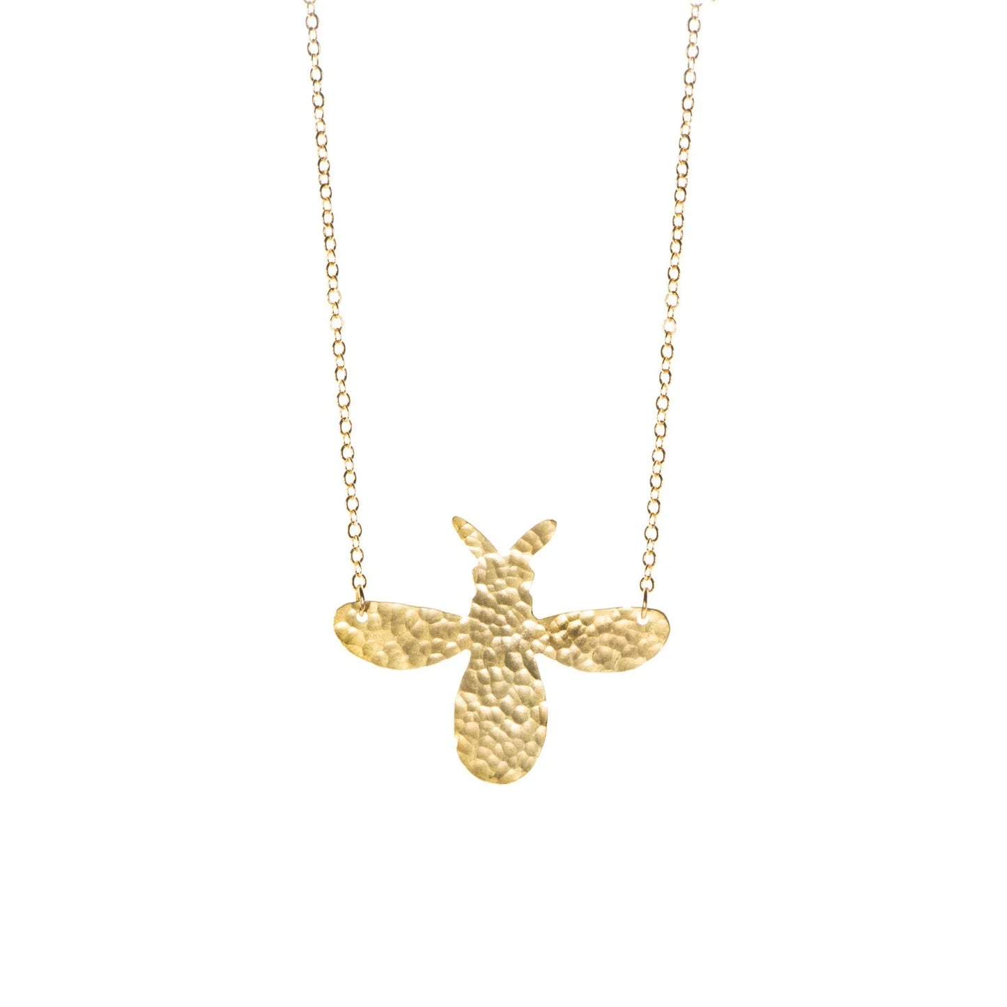 Hammered Bee Small Necklace