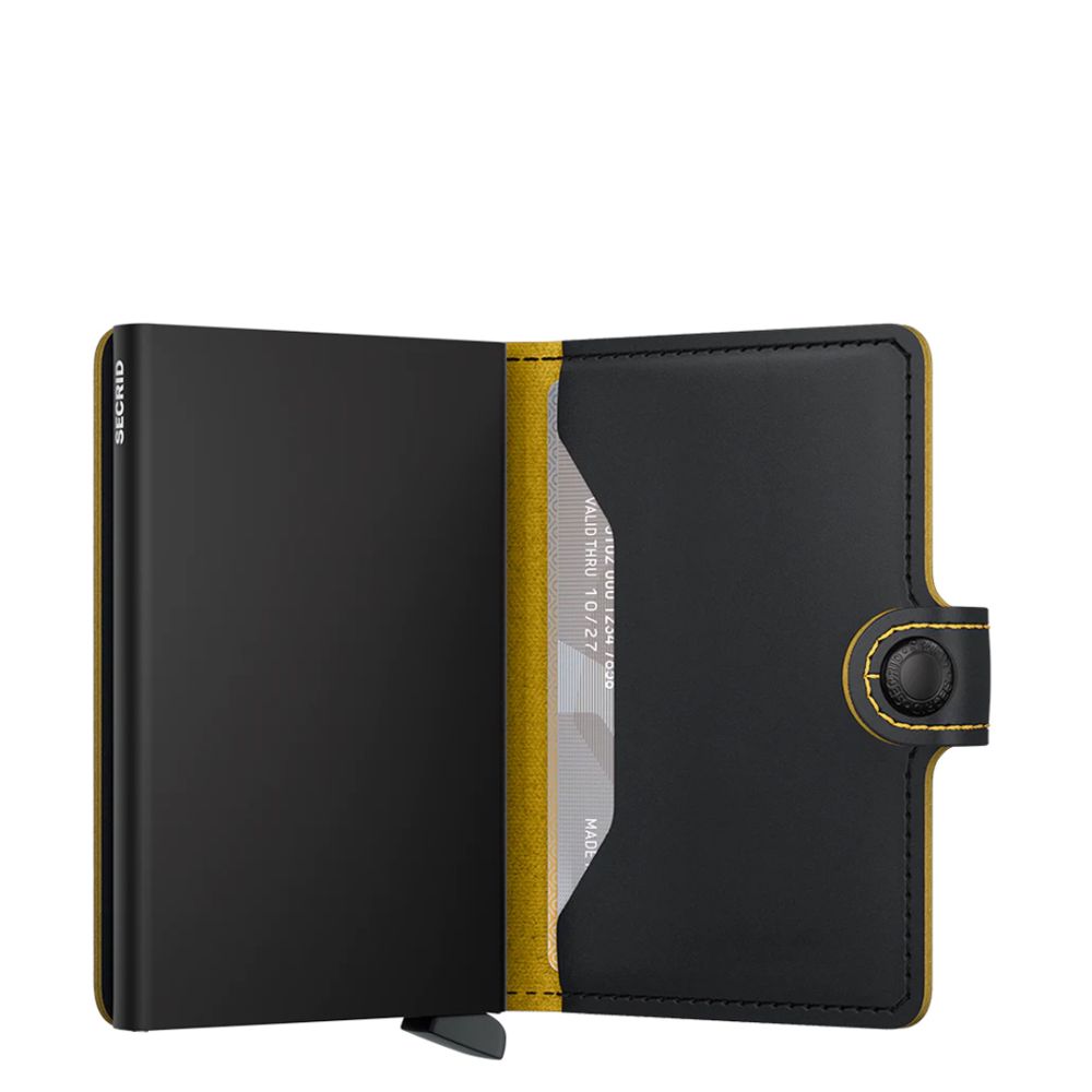 Secrid Miniwallet Matte Black & Ochre