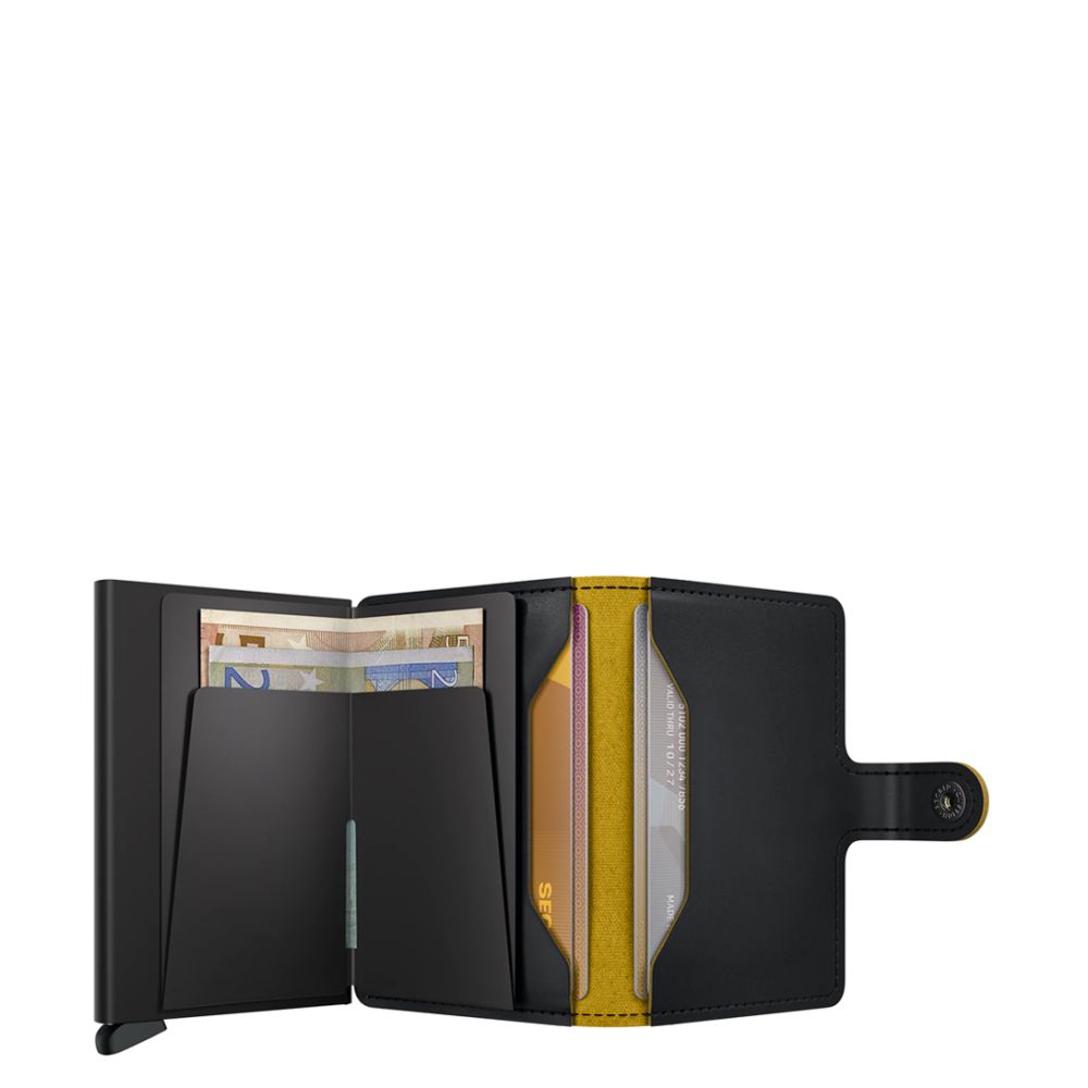 Secrid Miniwallet Matte Black & Ochre