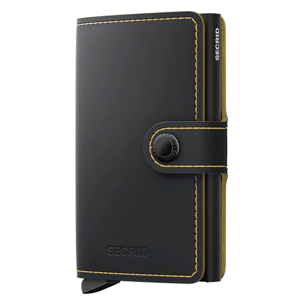 Secrid Miniwallet Matte Black & Ochre