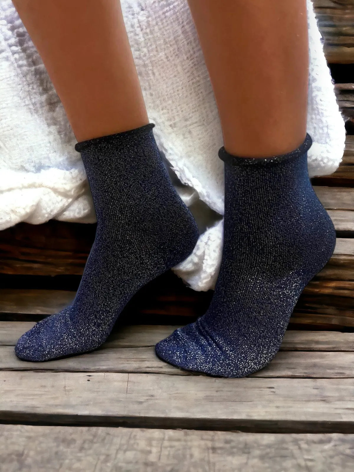 Sparkly Lurex Socks - Various Colours