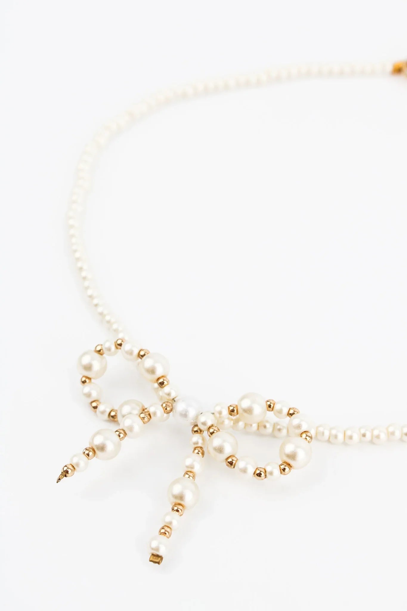 Pearl Bow Necklace