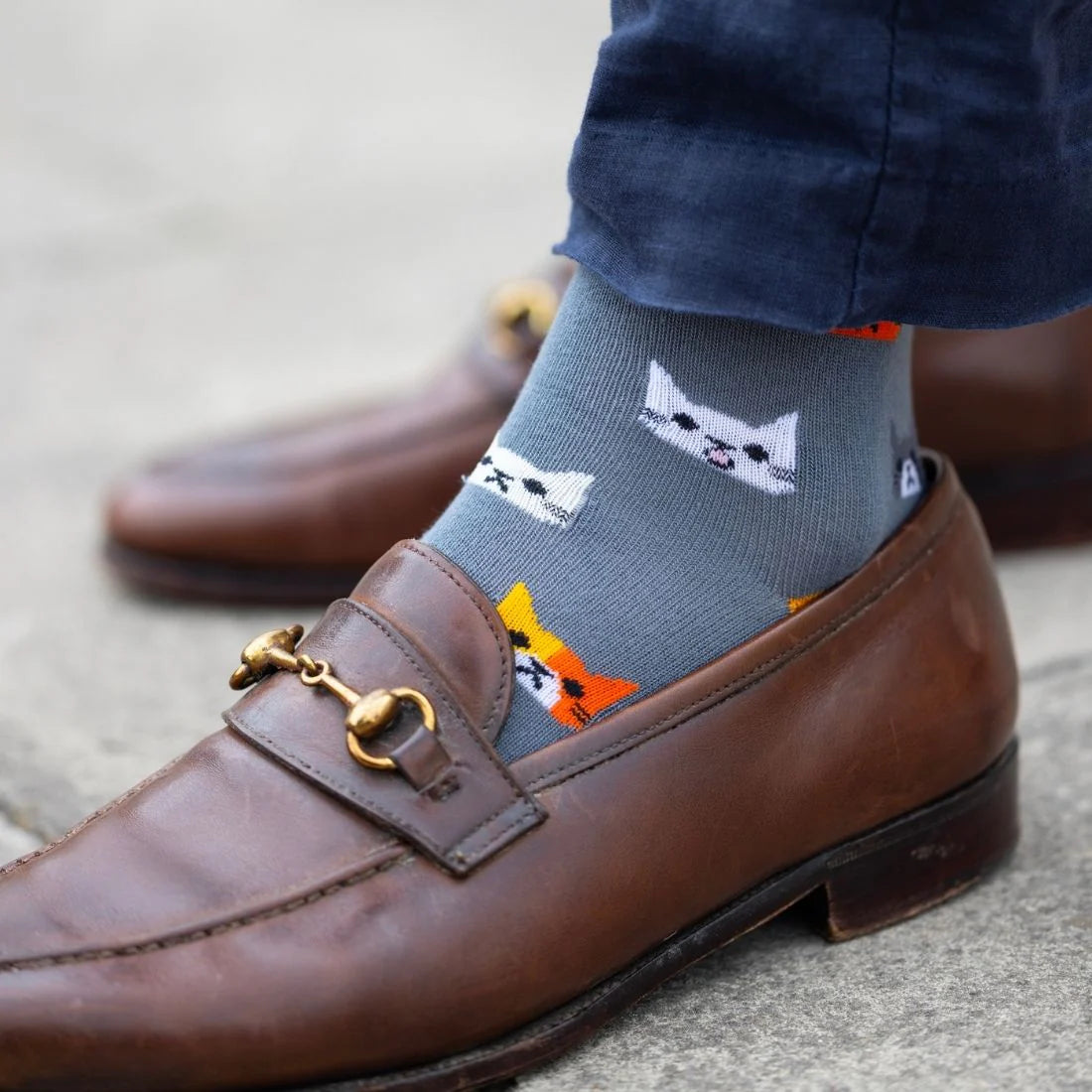 Cat Bamboo Socks L