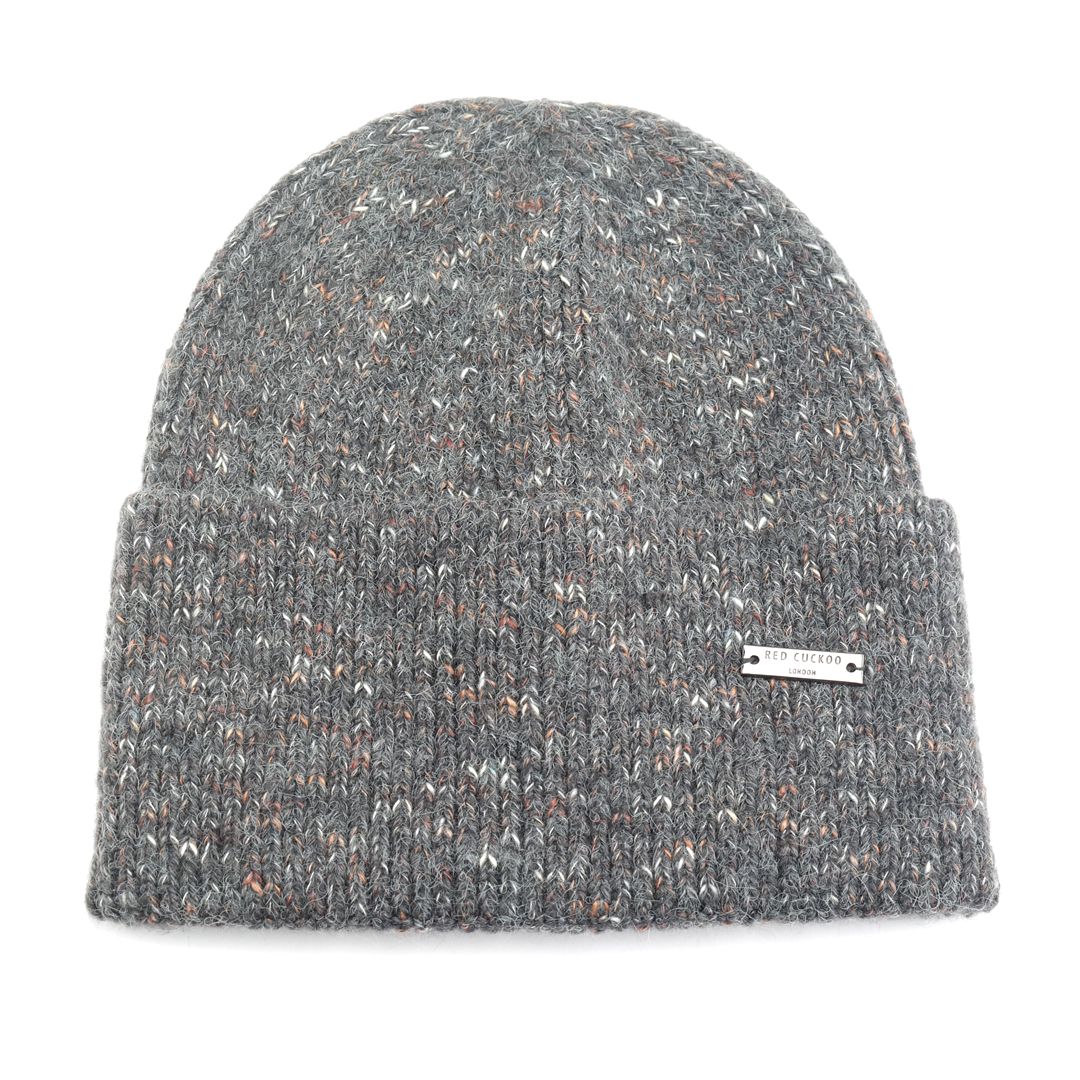 Speckled Beanie Hat - Charcoal