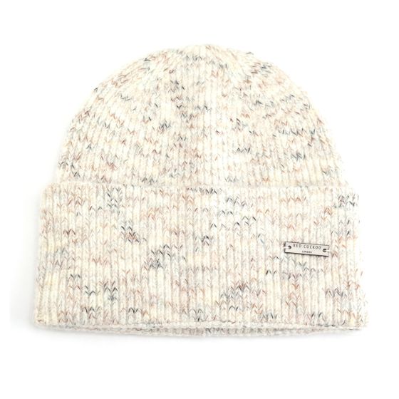 Speckled Beanie Hat - Cream