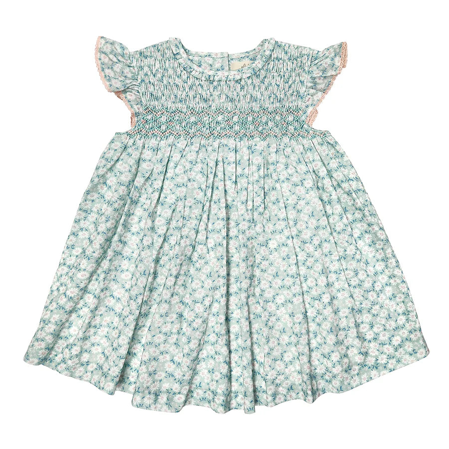 Albetta - Daisy Field Hand Smocked Dress 5-6Y