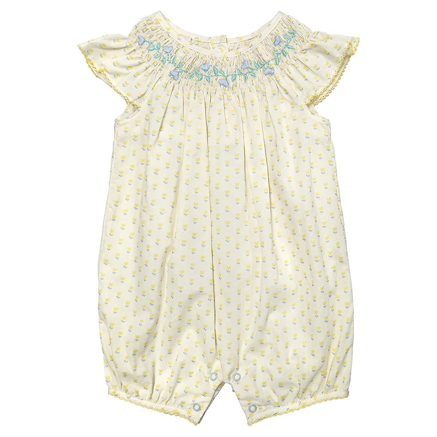 Albetta - Flower Heart Print Shirred Vest 6-12M