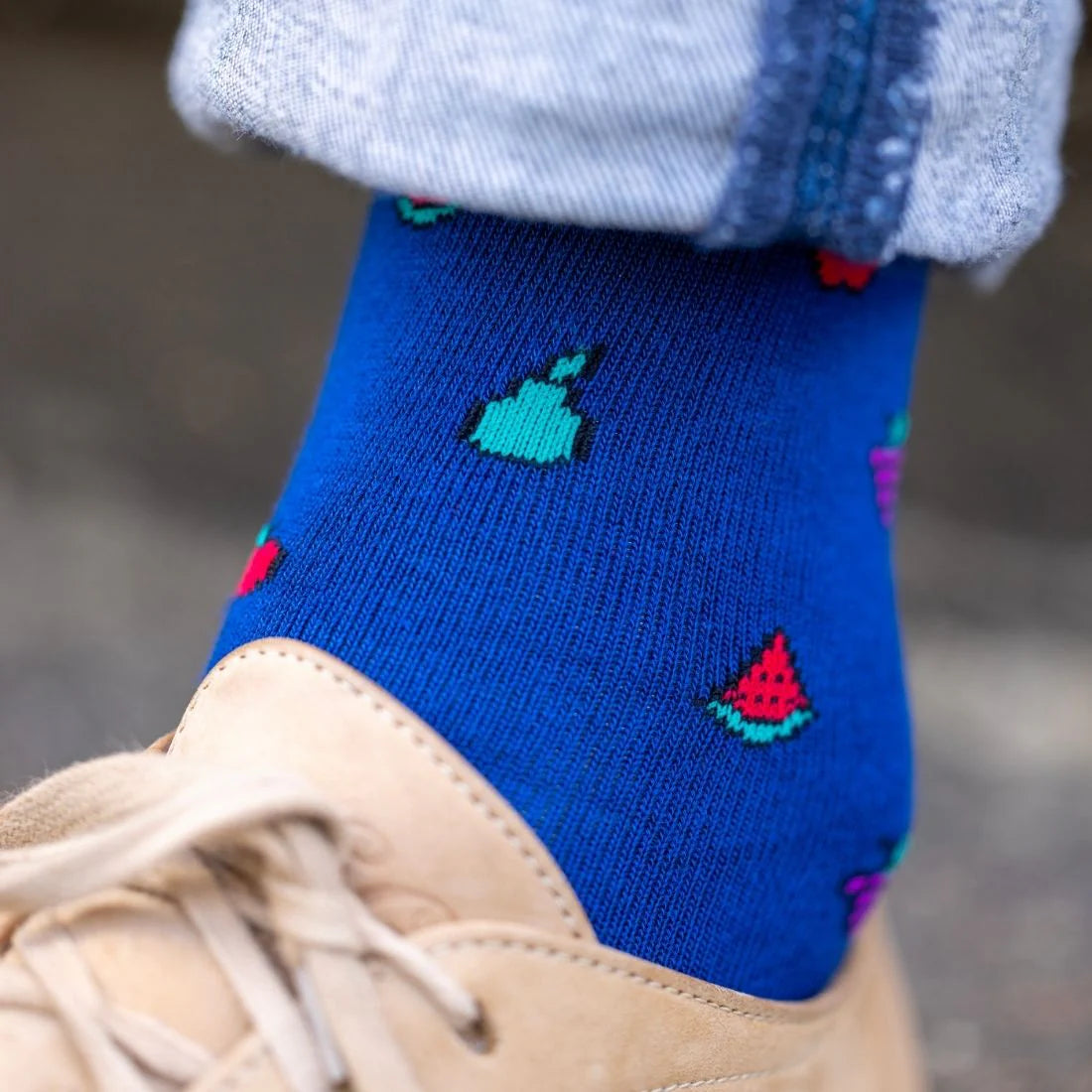 Mixed Fruit Bamboo Socks L