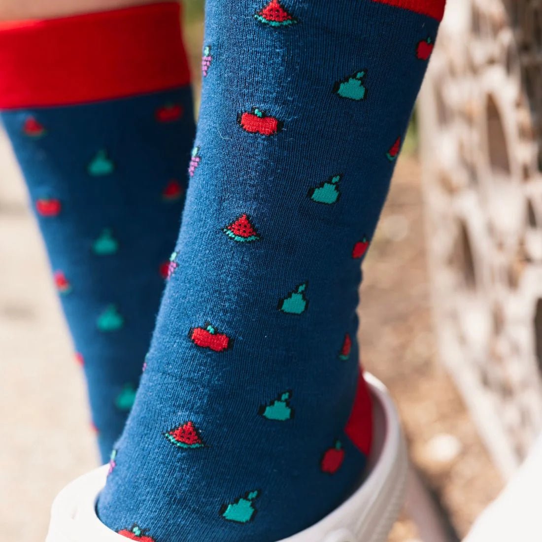 Mixed Fruit Bamboo Socks L