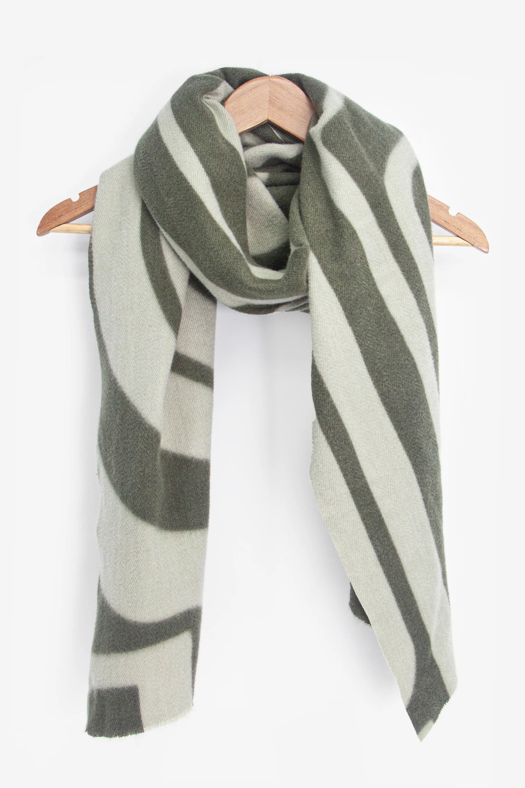 Khaki Geometric Scarf