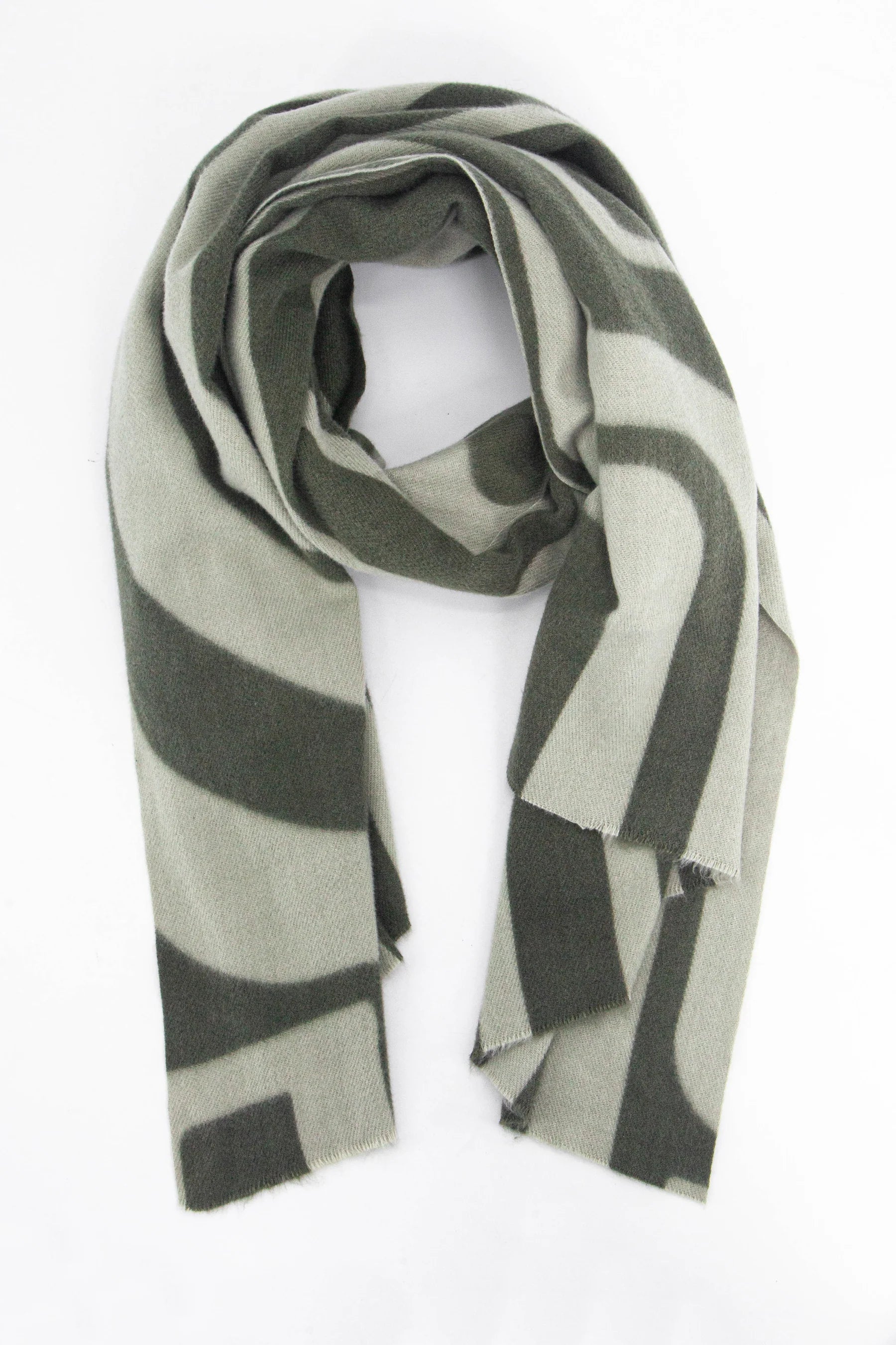 Khaki Geometric Scarf