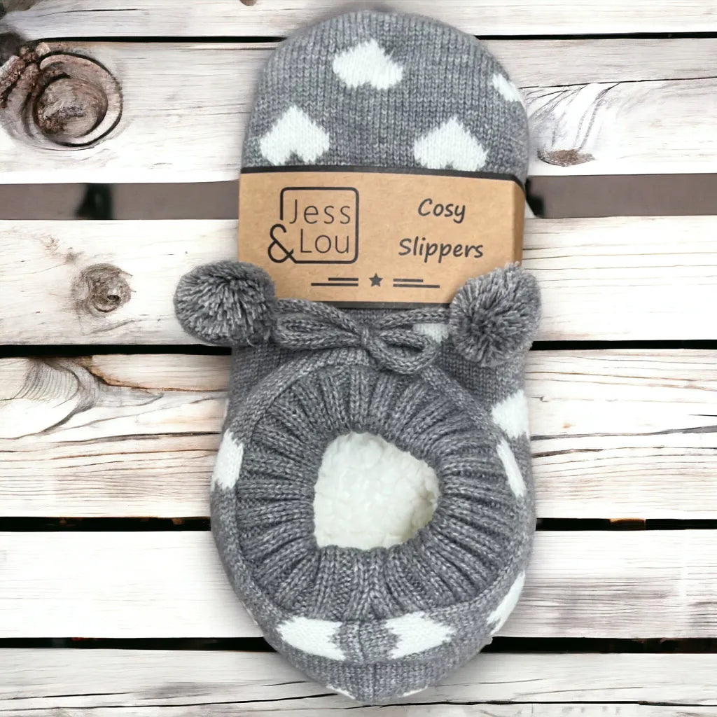 Cosy Slippers - Hearts