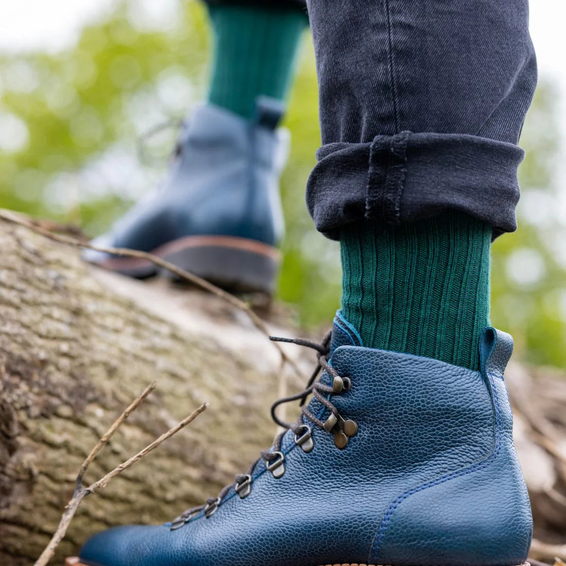 Racing Green Bamboo Boot Socks L