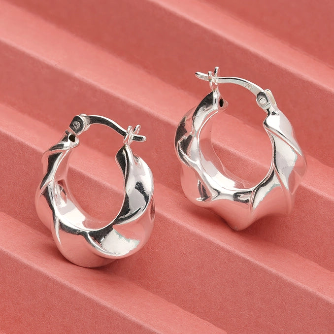 Graduated Spiral Hoop Earring