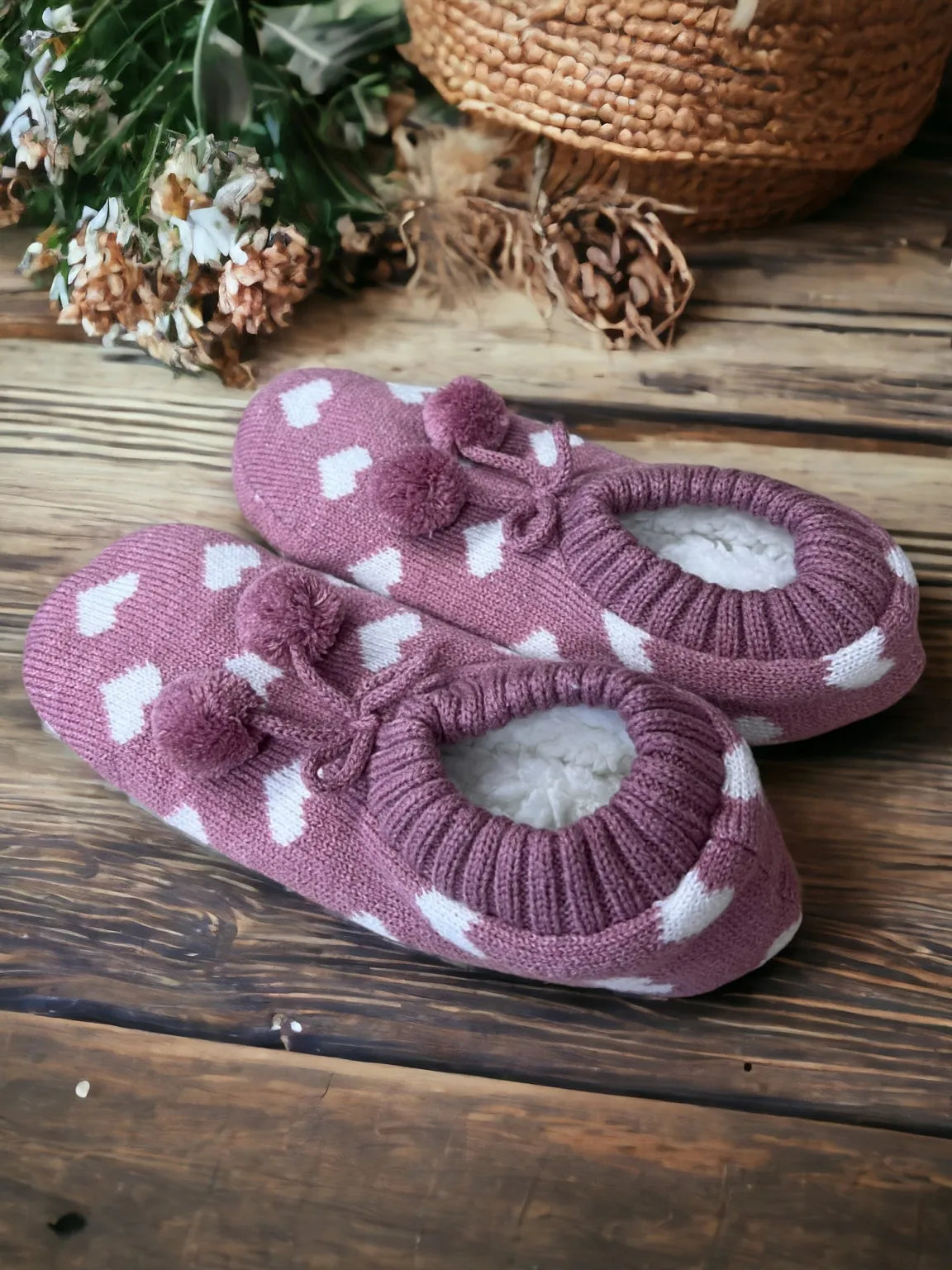 Cosy Slippers - Hearts