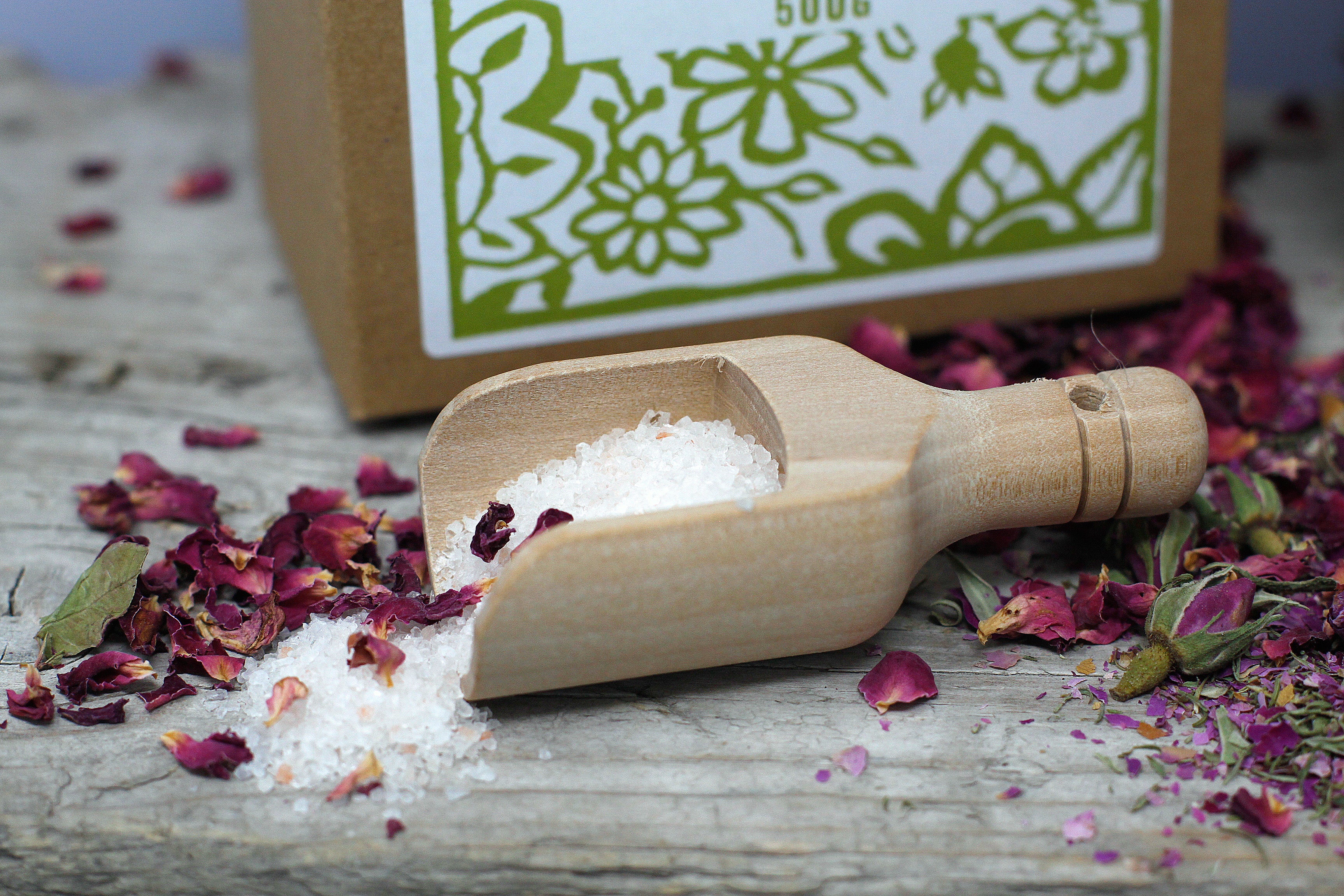 500g Himalayan Bath Salt - Ylang Ylang and Rose