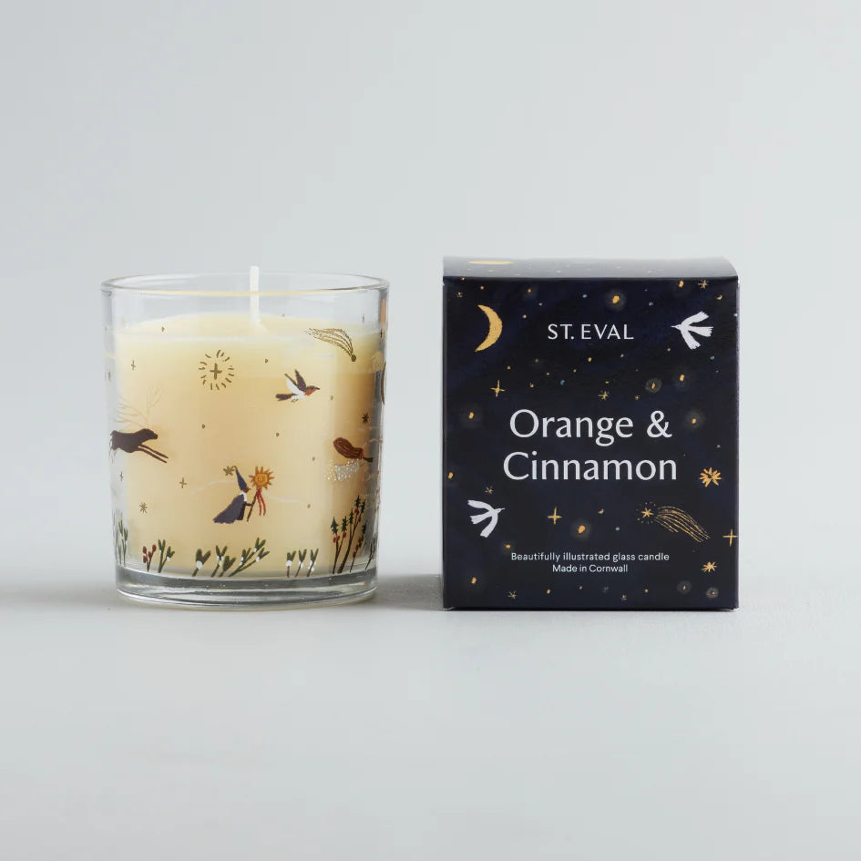 St Eval - Glass Christmas Candle - Orange and Cinnamon