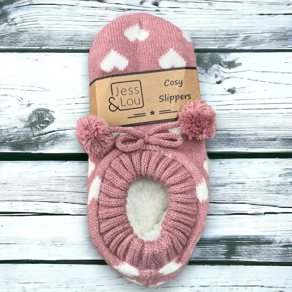 Cosy Slippers - Hearts