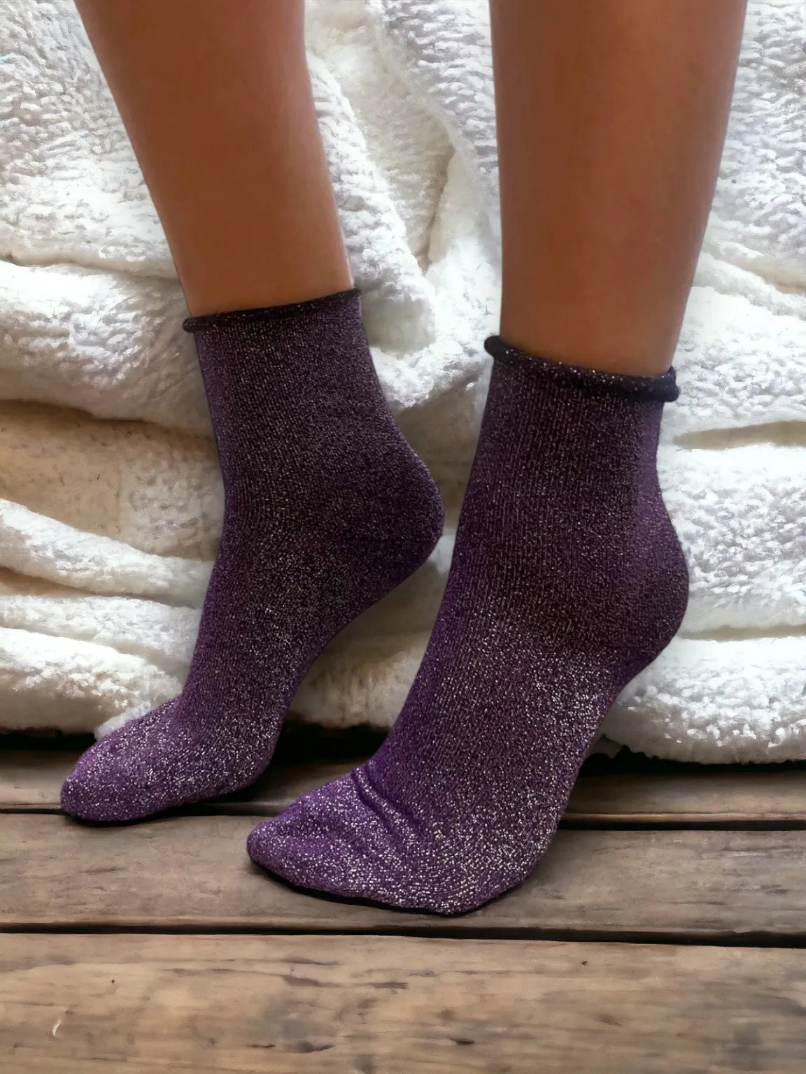 Sparkly Lurex Socks - Various Colours