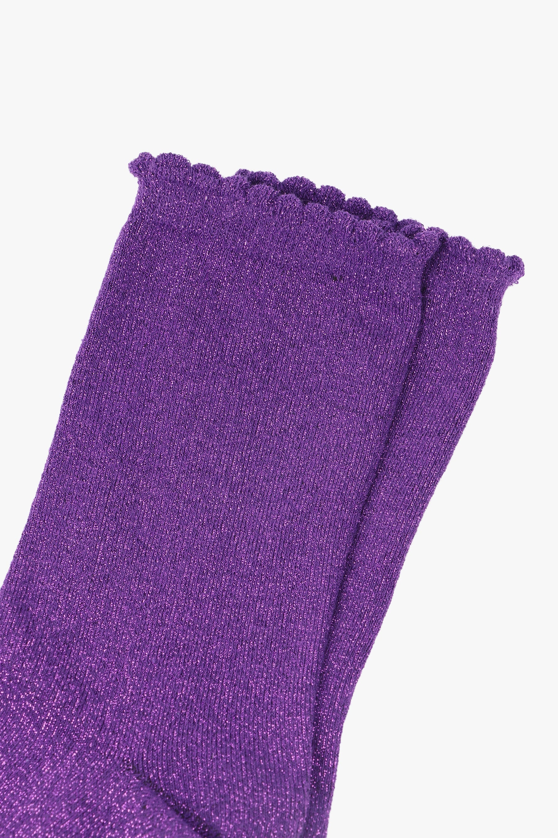 Purple All Over Glitter Socks