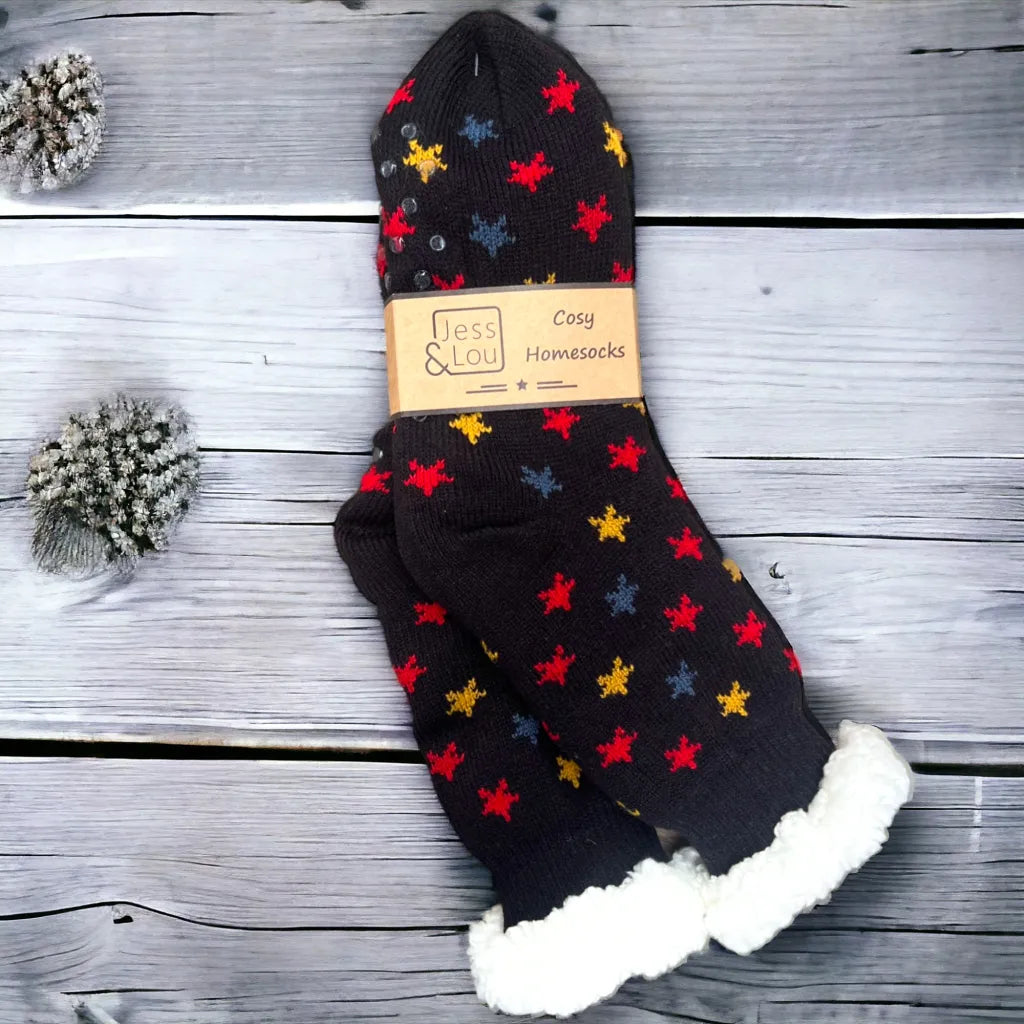 Cosy Lined Socks - Shining Stars