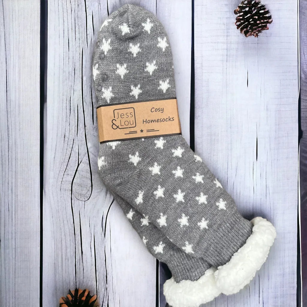 Cosy Lined Socks - Shining Stars