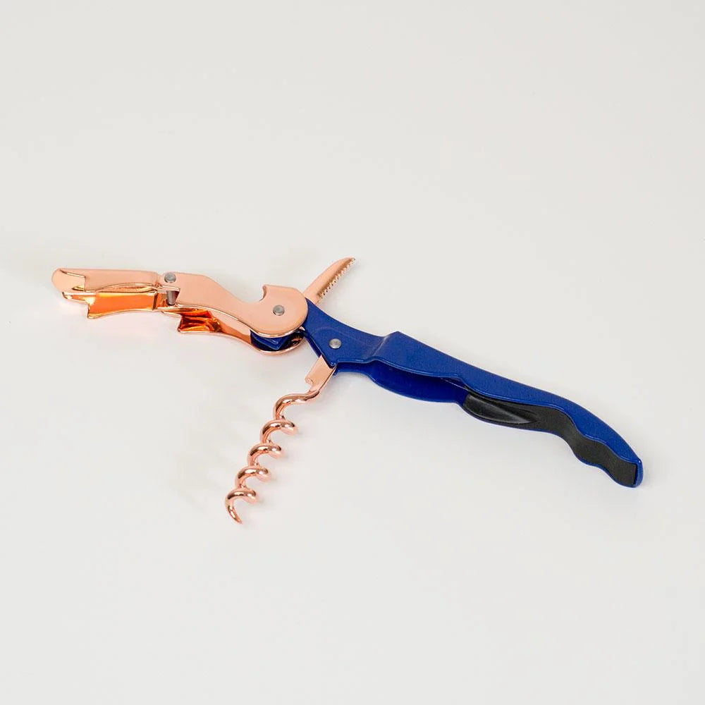 Waiters Friend Corkscrew  - Rose Gold & Blue