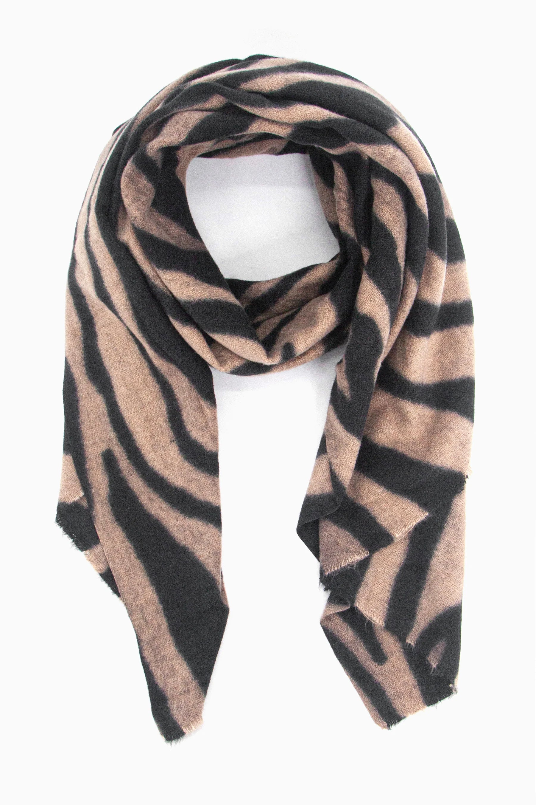 Neutral Zebra Scarf