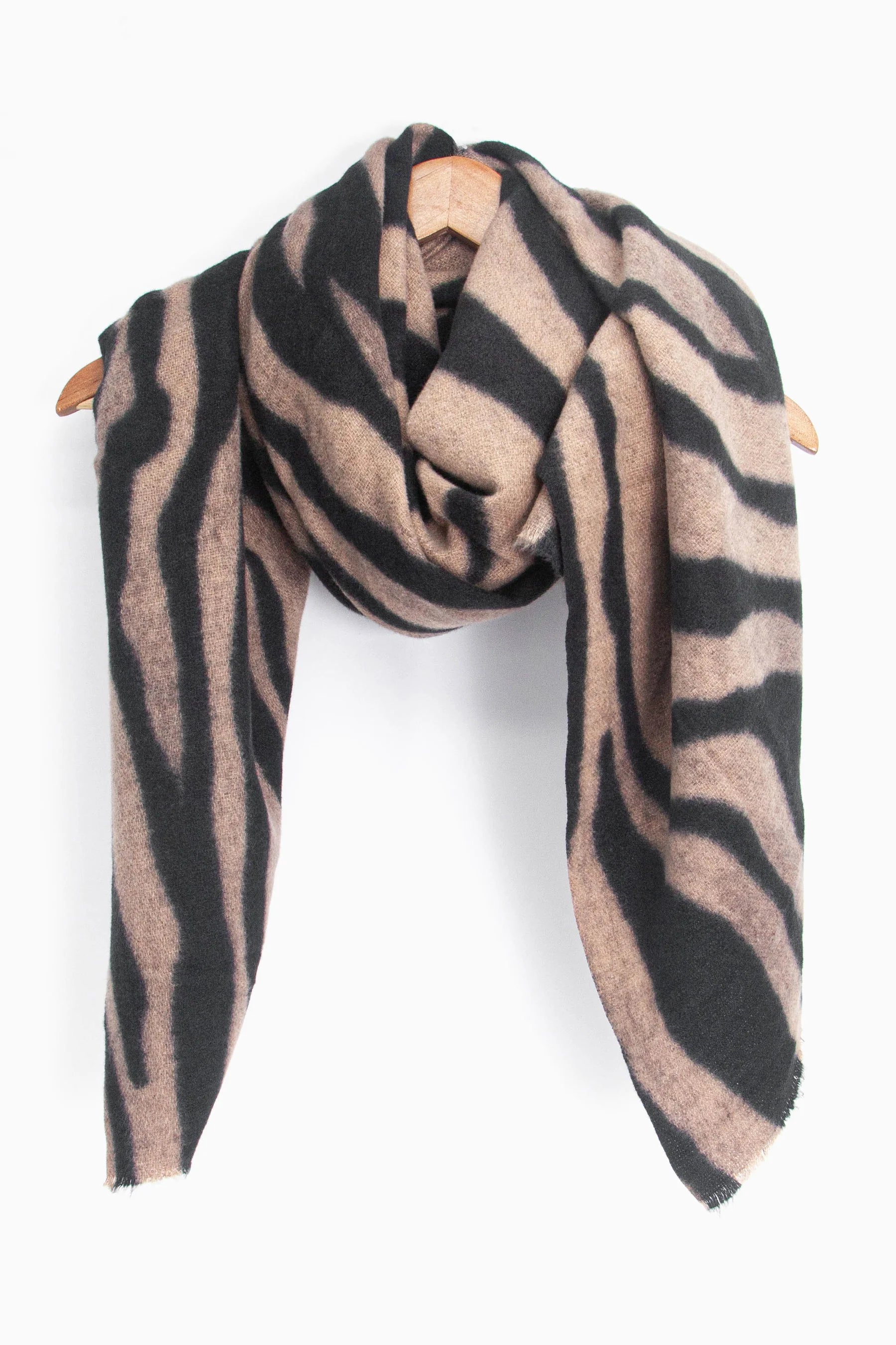 Neutral Zebra Scarf