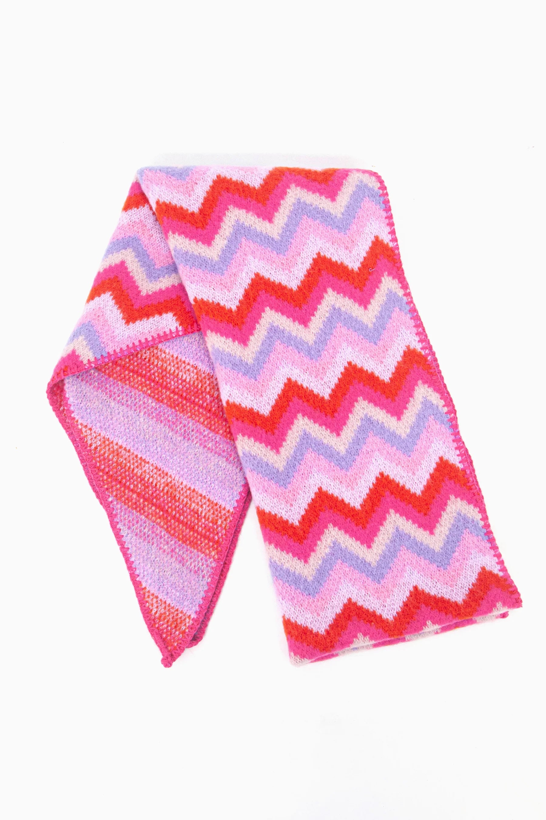 Pink/Lilac Zigzag Scarf