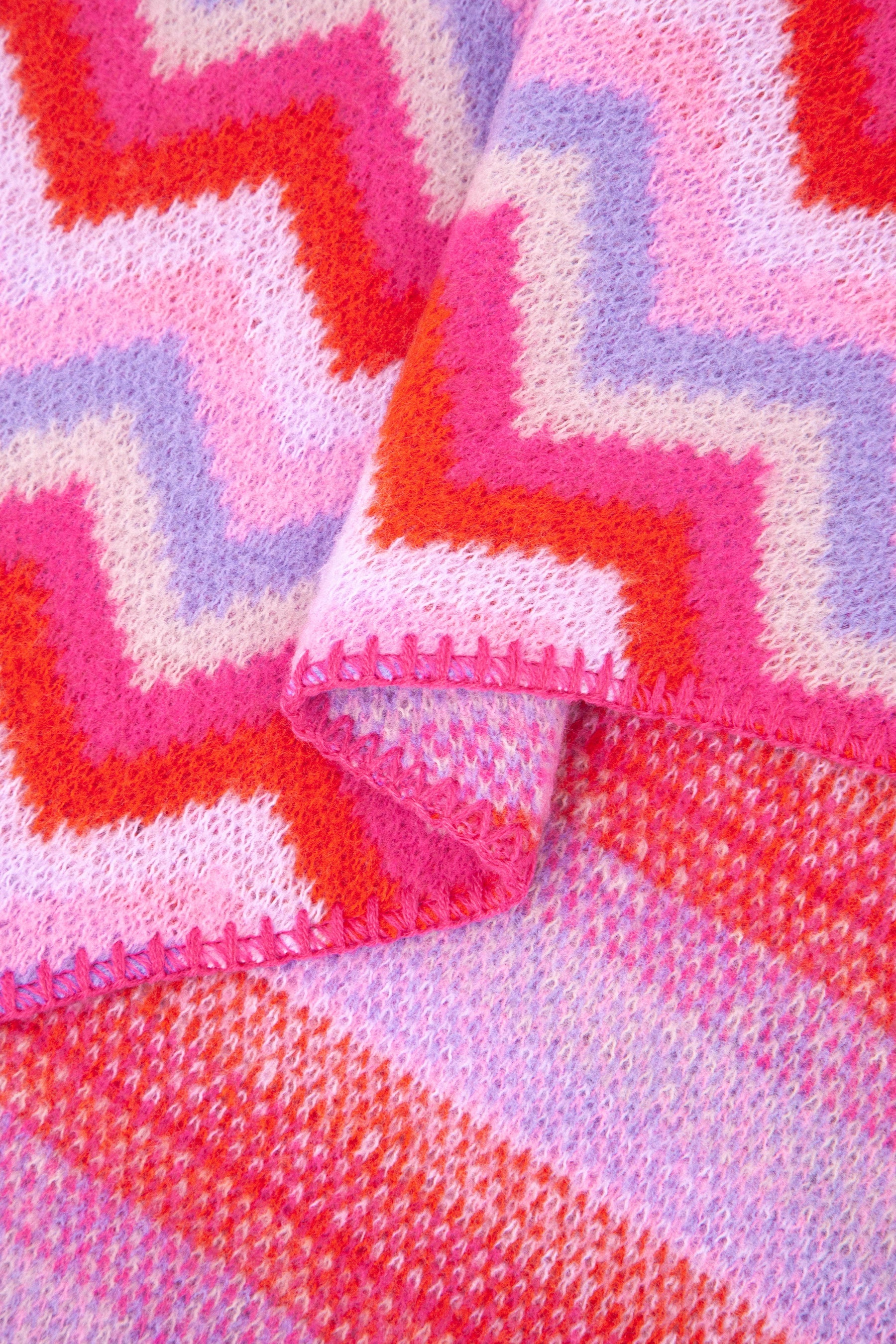 Pink/Lilac Zigzag Scarf