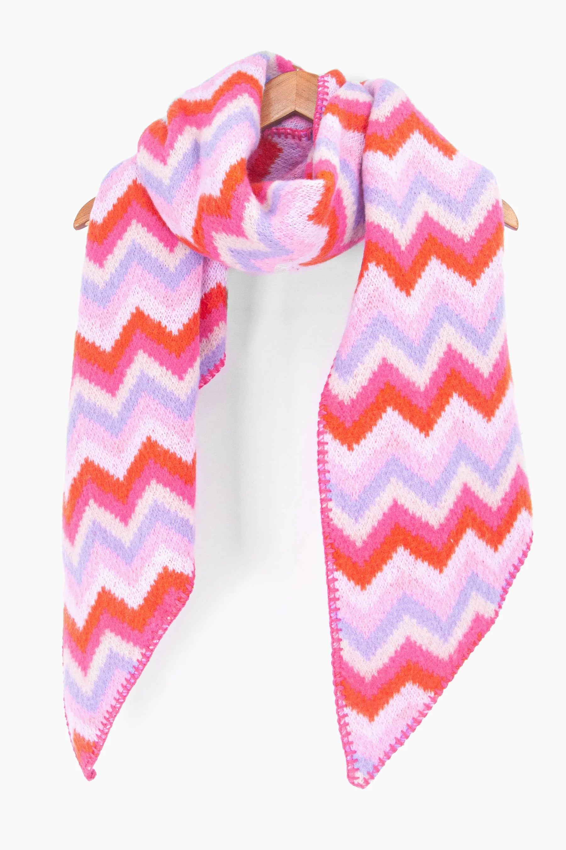 Pink/Lilac Zigzag Scarf