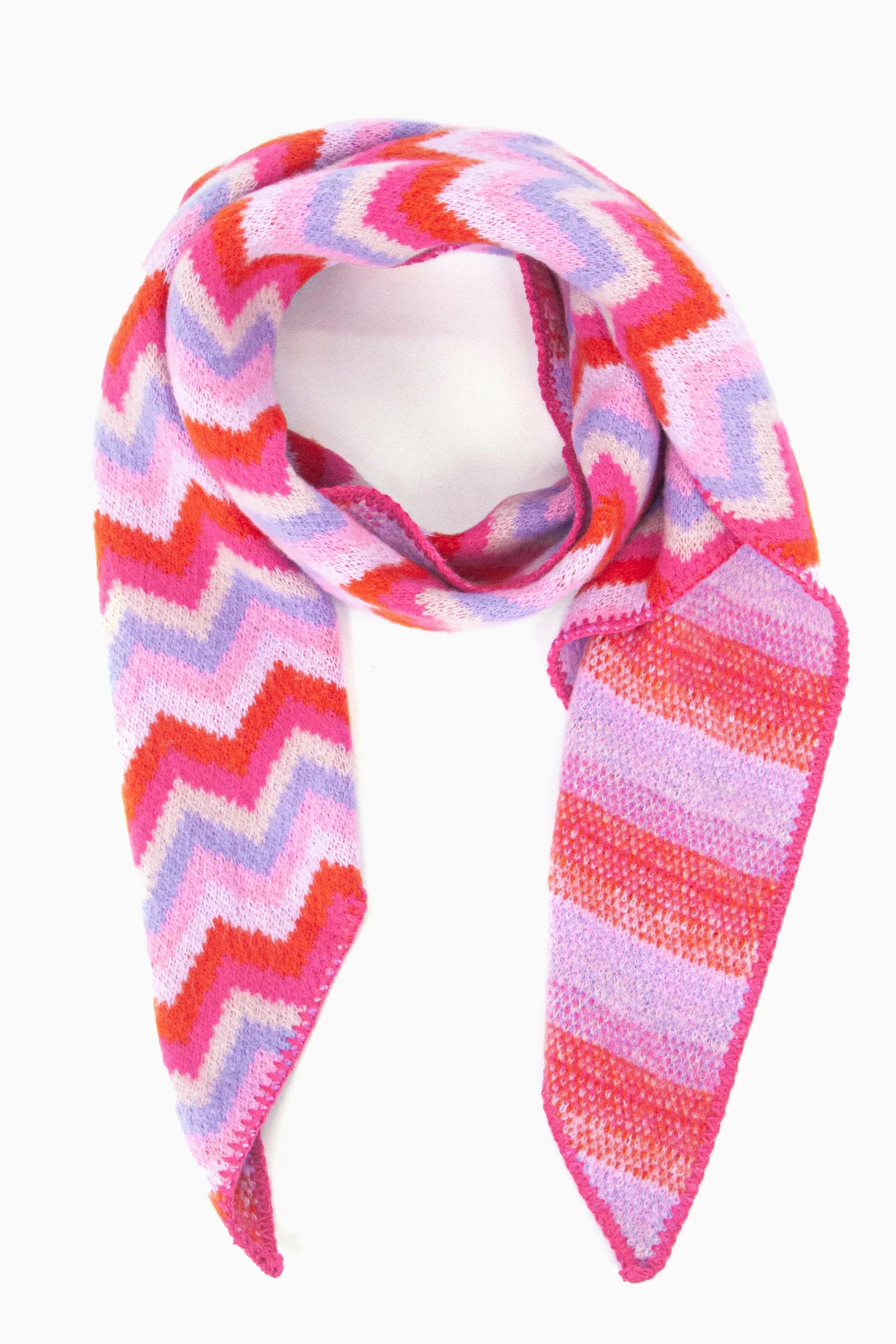 Pink/Lilac Zigzag Scarf