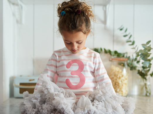 Dusky Pink and White Breton Striped Age Top - Age 5