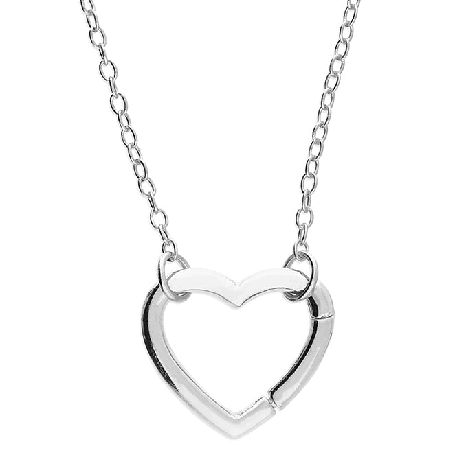 SS Necklace Open Heart