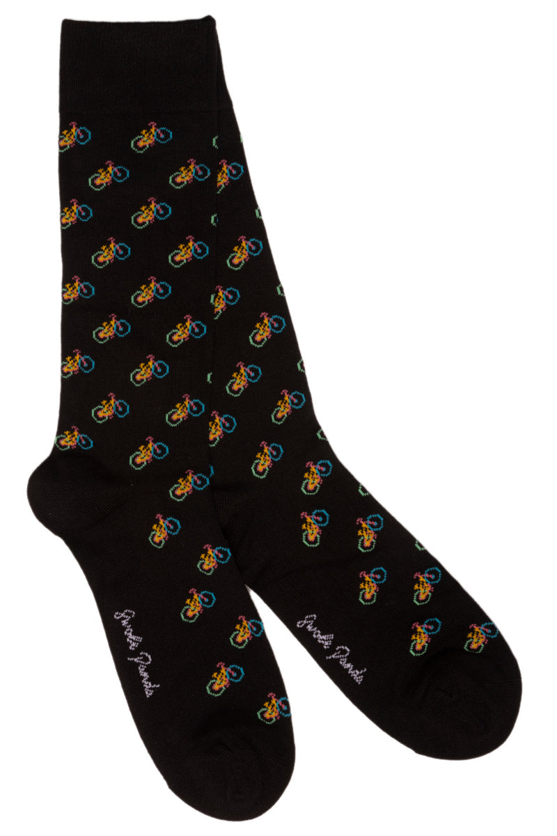 Black Bicycle Bamboo Socks