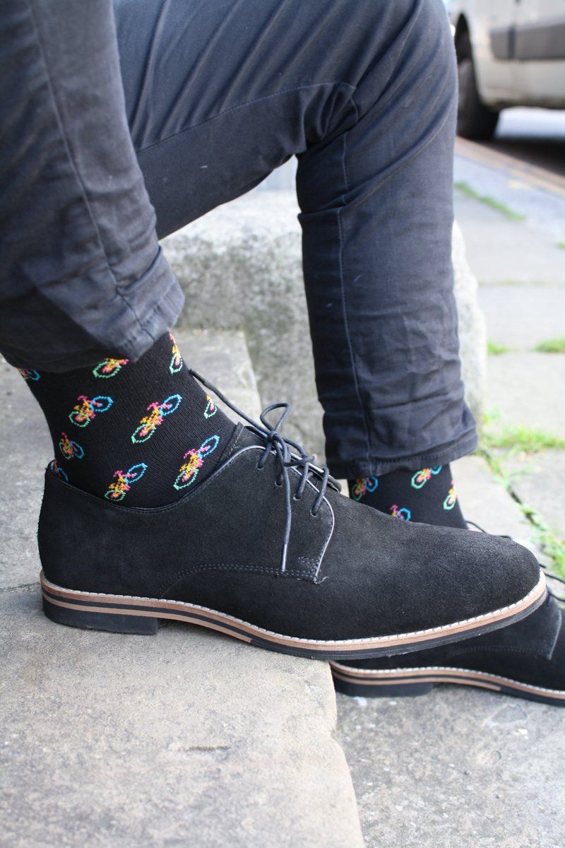 Black Bicycle Bamboo Socks