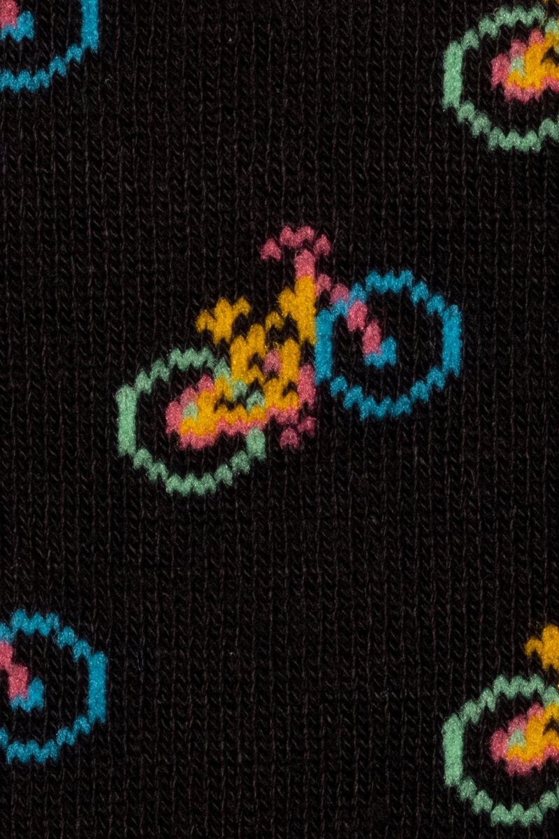 Black Bicycle Bamboo Socks